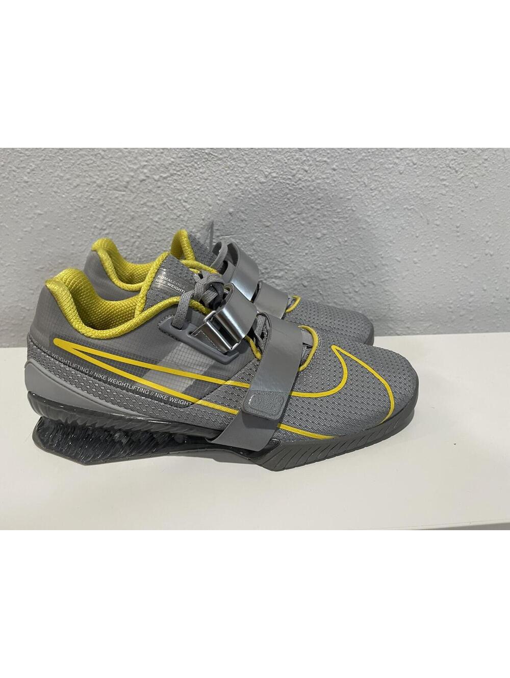 Nike Weightlifting Shoes Gray Yellow Size Unknown
